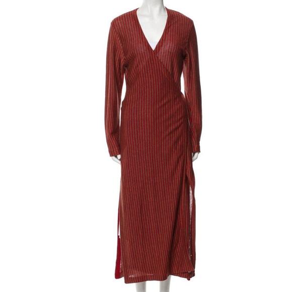 Ralph Lauren Collection Purple Label Runway 1997 Linen Midi Dress Vintage M - Picture 8 of 10